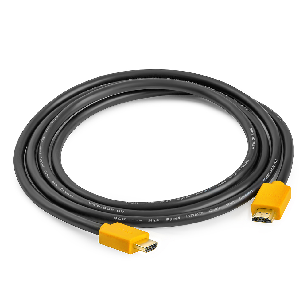 Кабель Greenconnect GCR-HM440-2.0m HDMI - HDMI 2м черный, желтый