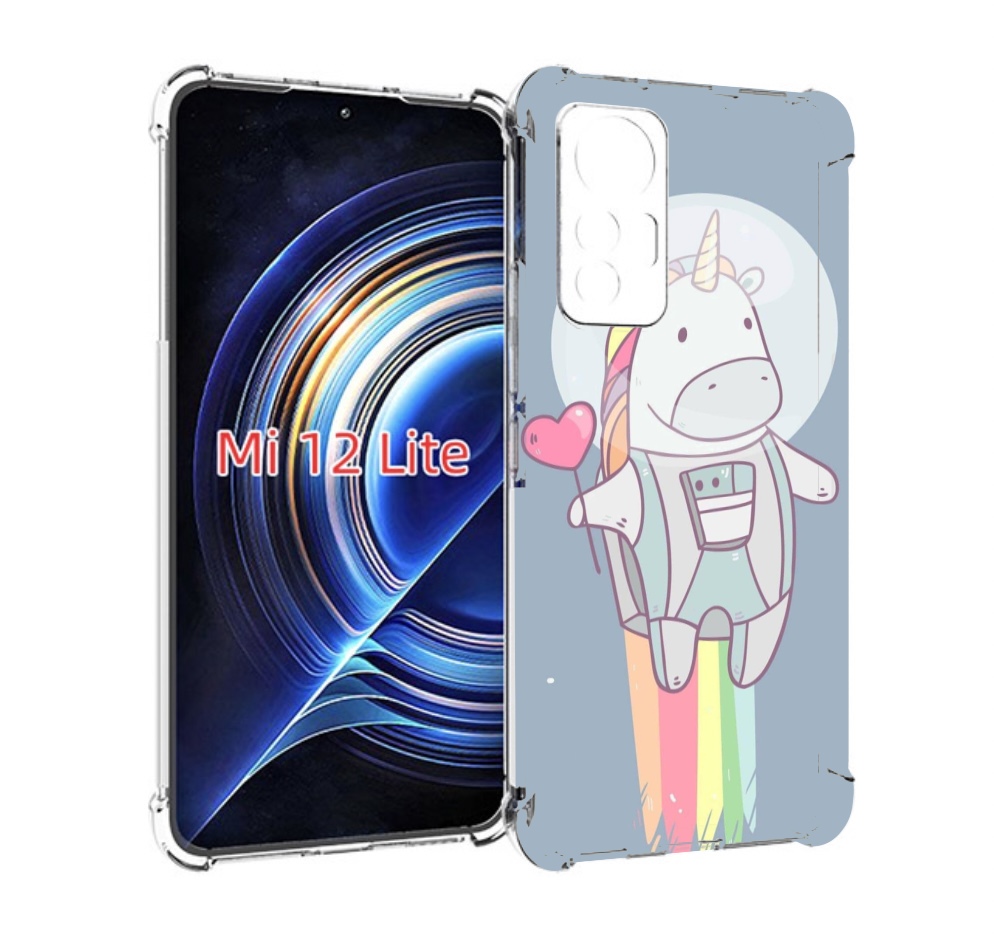 

Чехол MyPads единорог летит за орбиту для Xiaomi 12 Lite, Прозрачный, Tocco