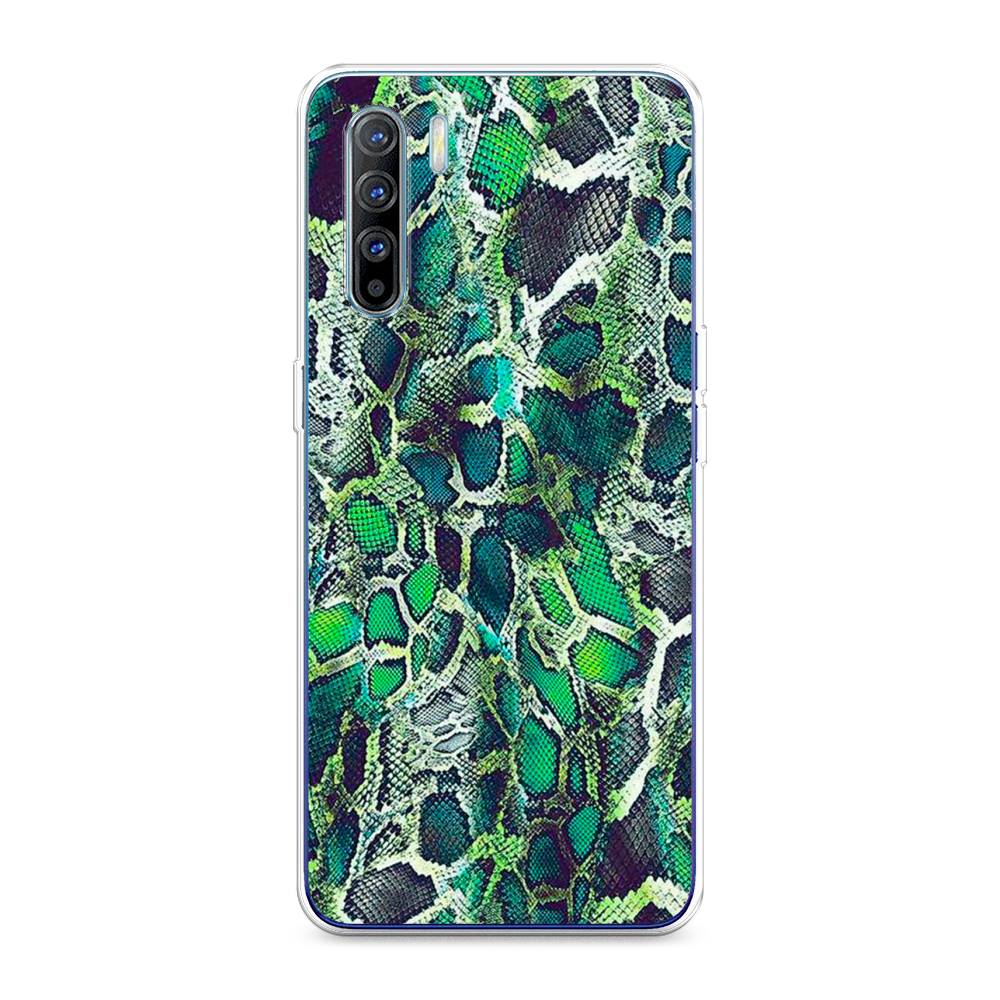 

Чехол Awog на Oppo A91/Reno 3 "Зеленая кожа змеи", Разноцветный, 252450-3