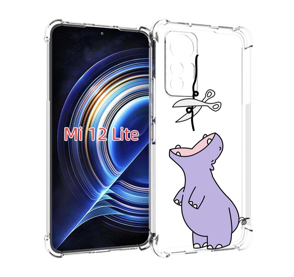 

Чехол MyPads динозаврик-фиолетовый для Xiaomi 12 Lite, Прозрачный, Tocco