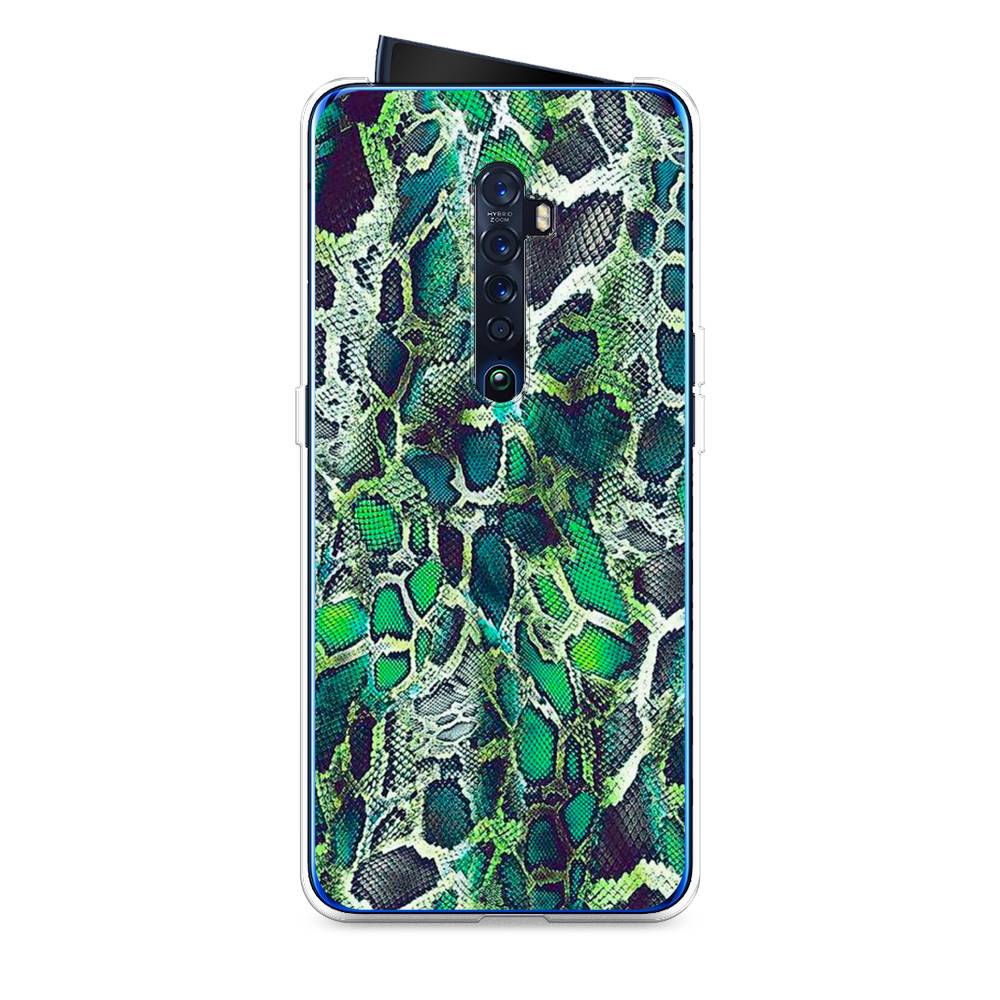 

Чехол Awog на Oppo Reno 2 "Зеленая кожа змеи", Разноцветный, 253550-3