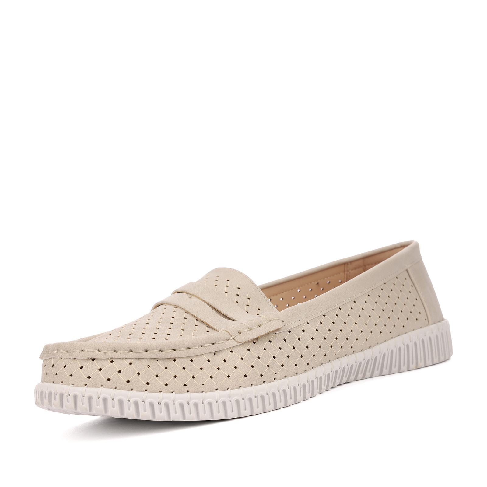 

Мокасины женские Marisetta 201-41WA-066SS бежевые 40 RU, Бежевый, 201-41WA-066SS