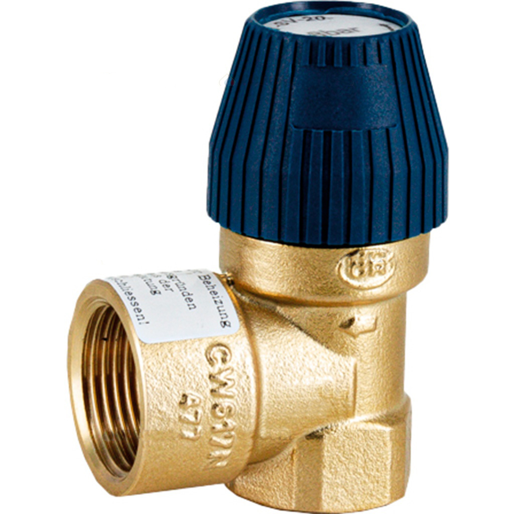 фото Stout предохранительный клапан для систем водоснабжения 10 бар 1/2"x3/4" (477.199)