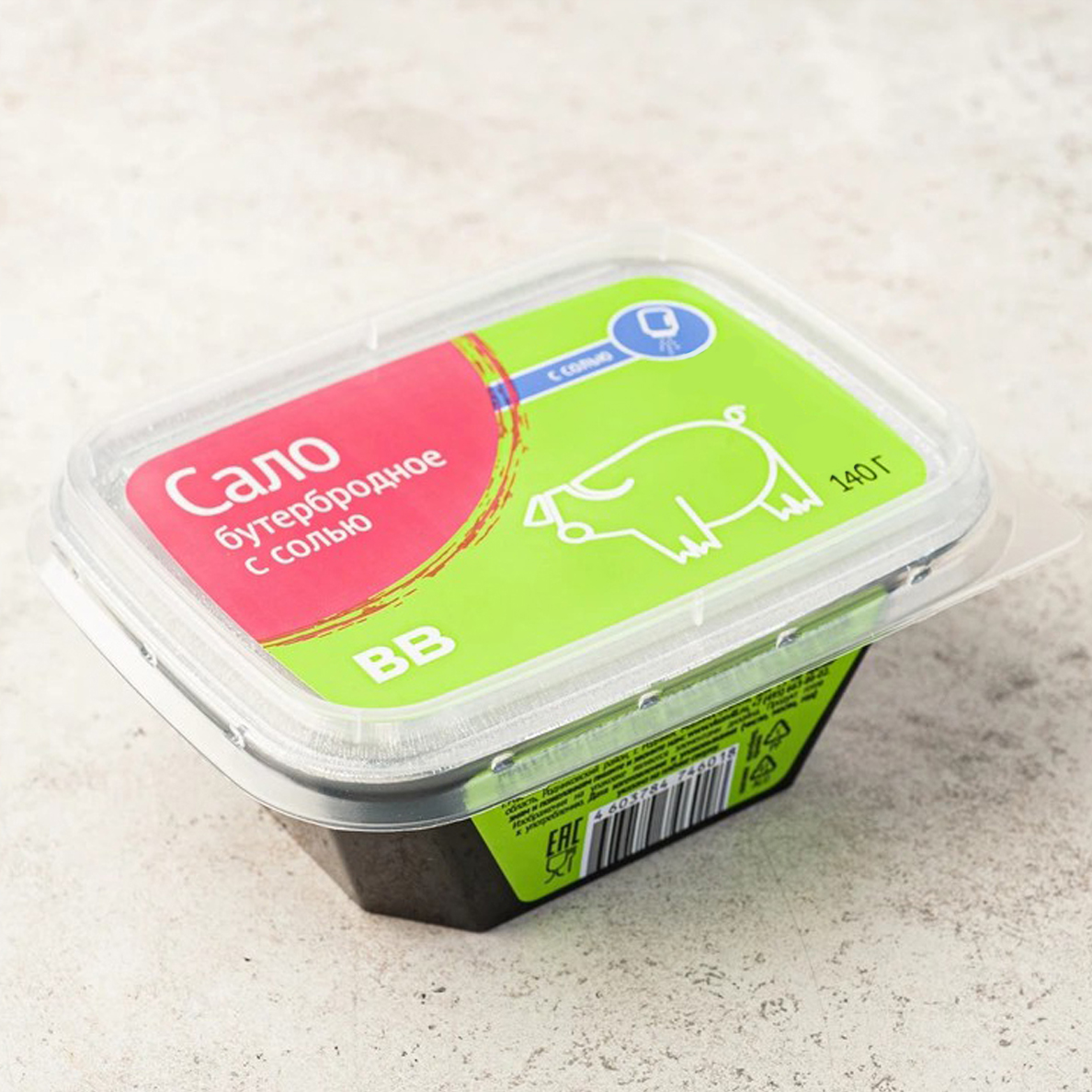

Сало ВкусВилл бутербродное с солью 140 г