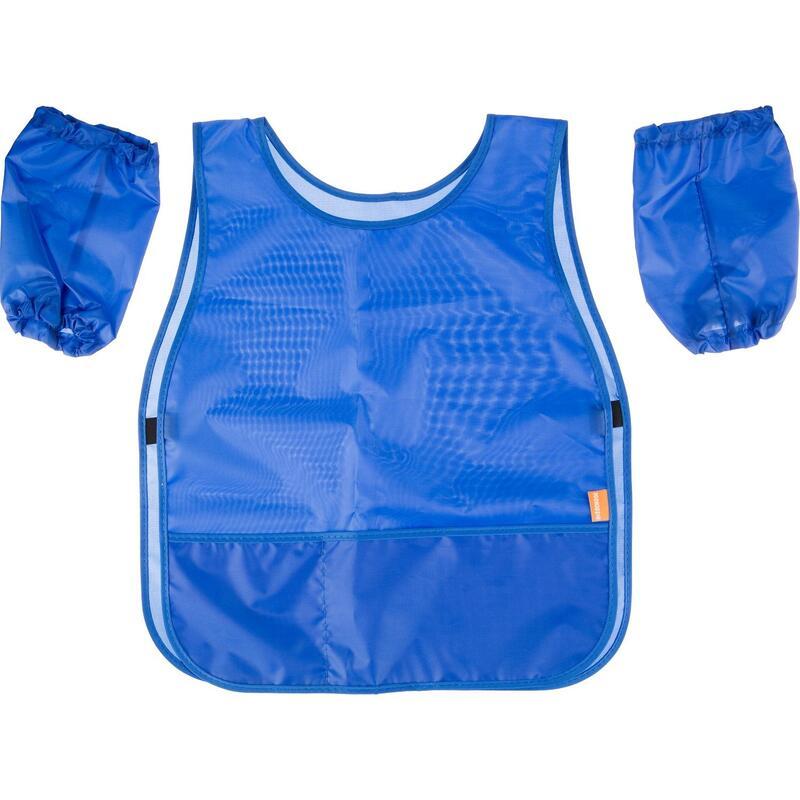 

Фартук-накидка с рукавами №1 School синяя