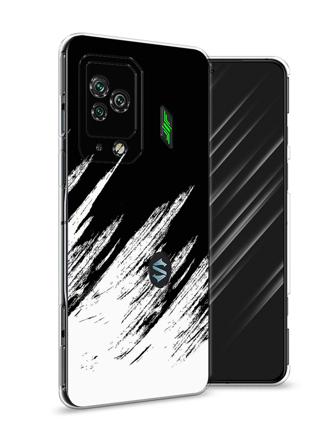 

Чехол Awog на Xiaomi Black Shark 5 Pro "Черно белые брызги", Разноцветный, 314150-3
