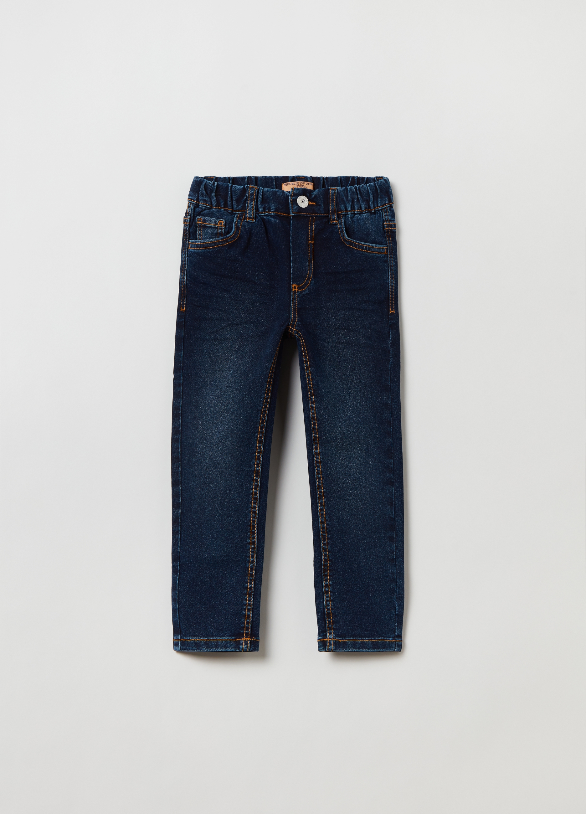 Джинсы OVS для мальчиков, синие, 4-5 лет, 1810929 джинсы jogger fit для мальчиков