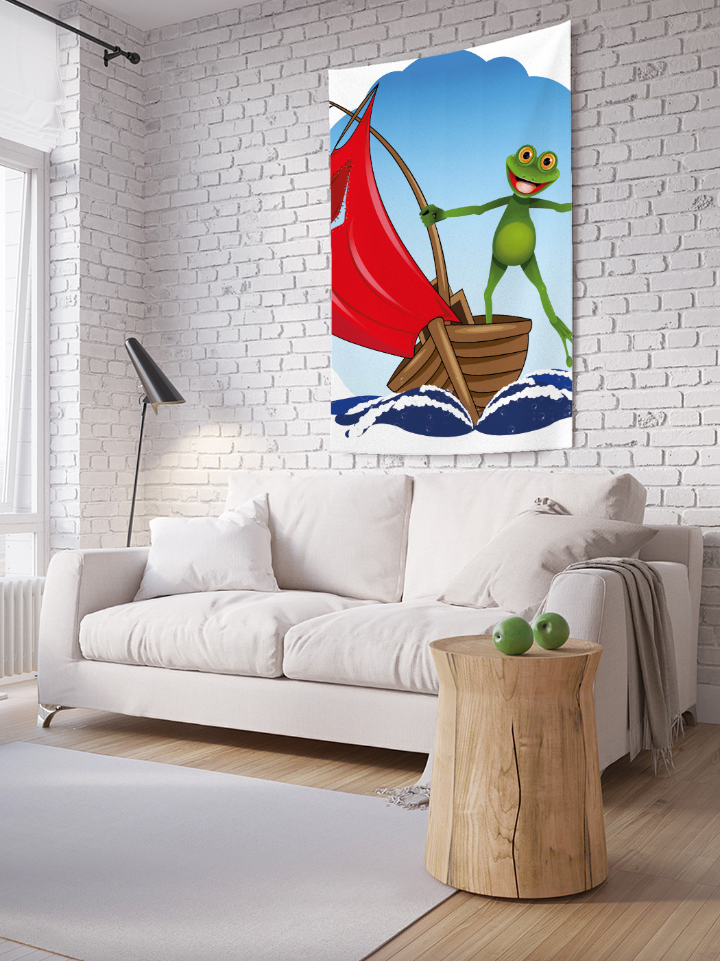 

Вертикальное фотопанно на стену JoyArty Лягушка на паруснике 150x200 см, Лягушка на паруснике