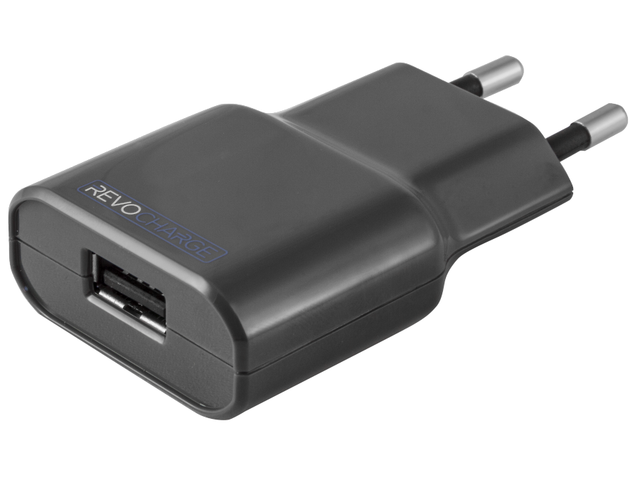 Зарядное устройство сетевое Revocharge USB 2,4A, серое