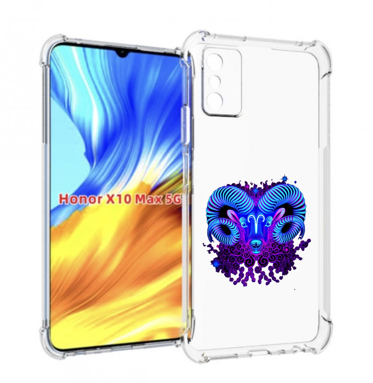 

Чехол MyPads знак зодиака овен 2 для Honor X10 Max, Прозрачный, Tocco