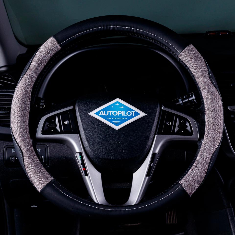 

Оплетка на руль Автопилот Hyundai-1158-BLW-013001022 Хендай Крета (2020-2021), Черный;серый