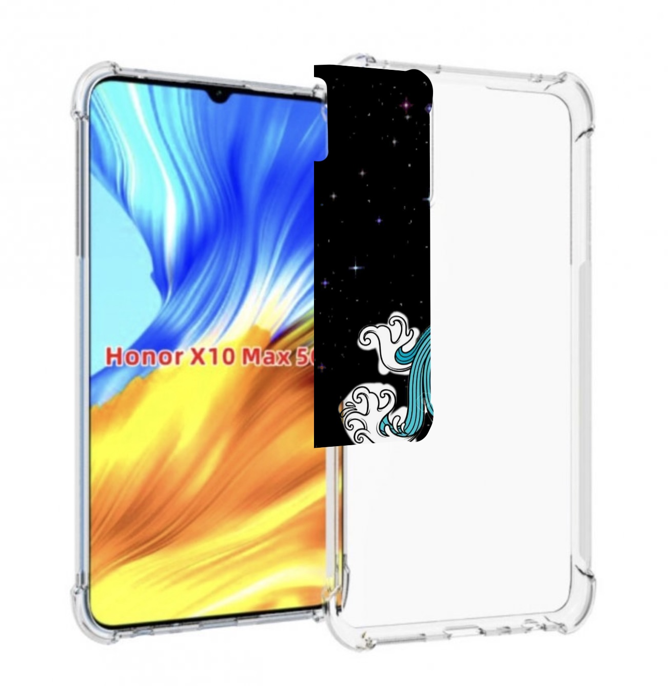 

Чехол MyPads знак зодиака водолеи 2 для Honor X10 Max, Прозрачный, Tocco