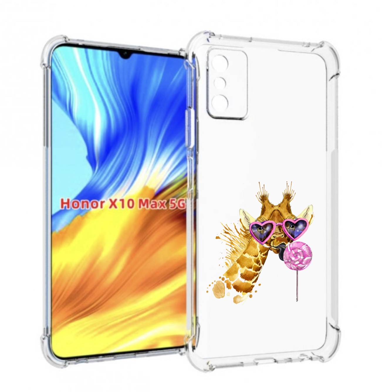 

Чехол MyPads акварельный жираф для Honor X10 Max, Прозрачный, Tocco