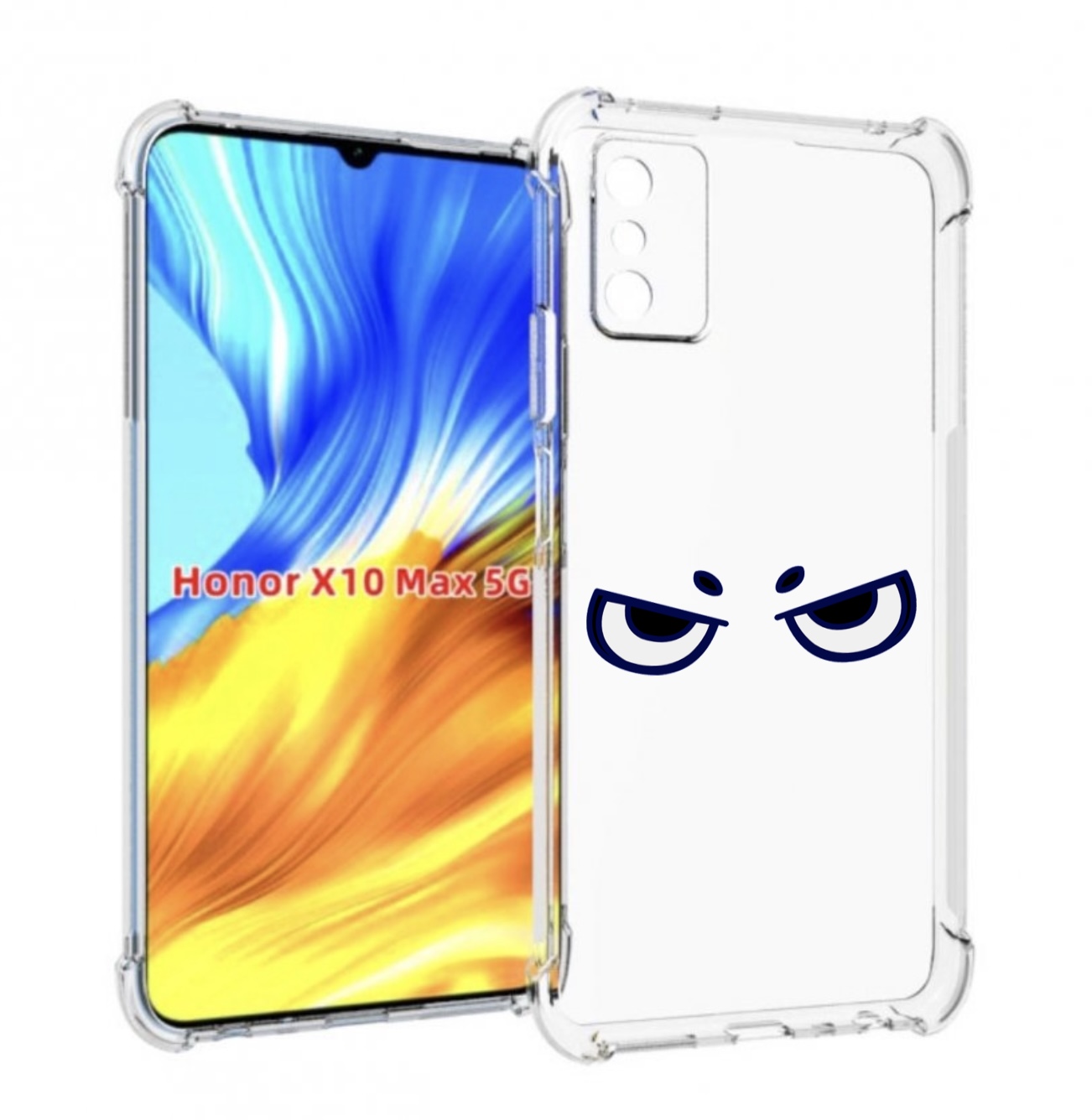 

Чехол MyPads злые-глазки для Honor X10 Max, Прозрачный, Tocco