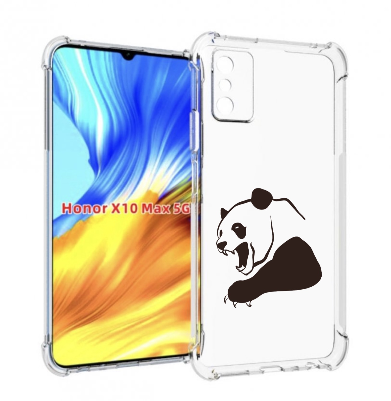 

Чехол MyPads злая-панда для Honor X10 Max, Прозрачный, Tocco