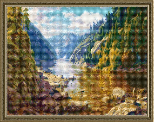

PaintBoy Алмазная вышивка Горная река VA493, 40x50 см