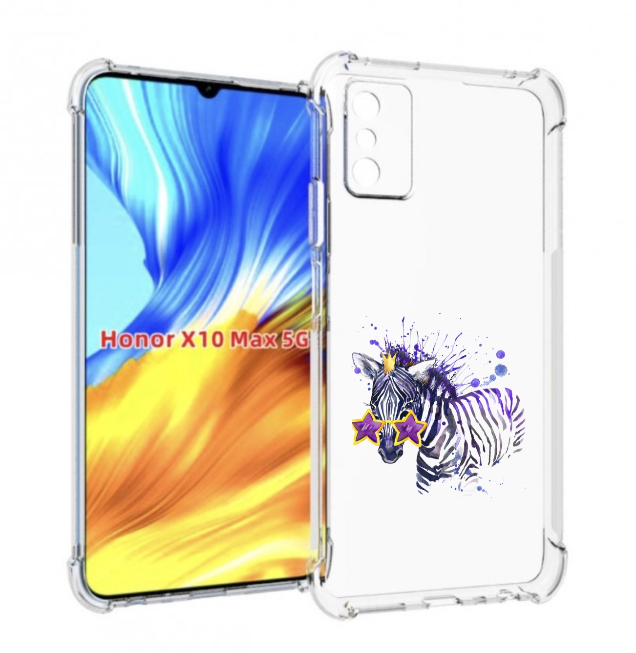 

Чехол MyPads акварельная зебра для Honor X10 Max, Прозрачный, Tocco