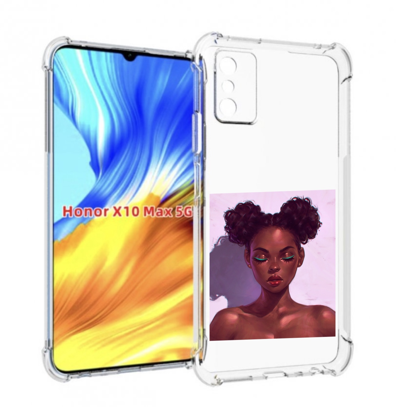 

Чехол MyPads зеленые-стрелки женский для Honor X10 Max, Прозрачный, Tocco