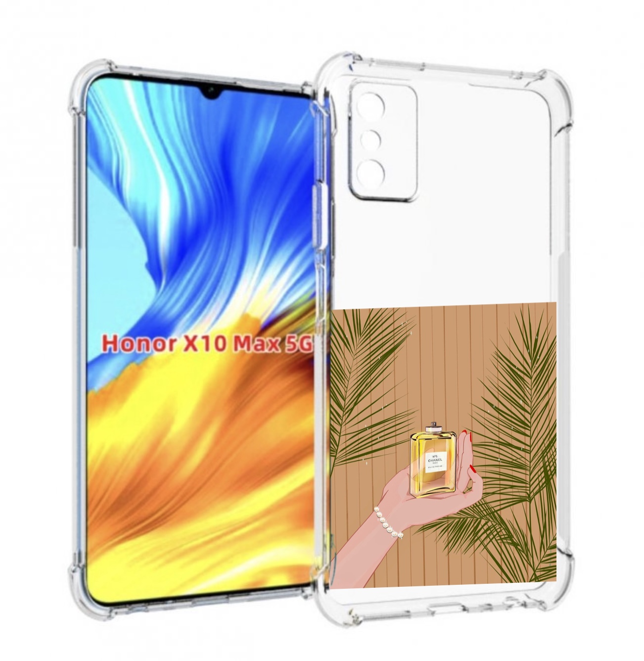 

Чехол MyPads запах-шанель-номер-5 для Honor X10 Max, Прозрачный, Tocco