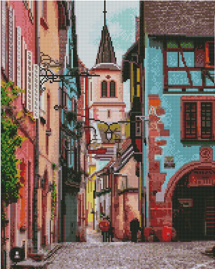 

PaintBoy Алмазная вышивка Цветные домики UA471, 40x50 см