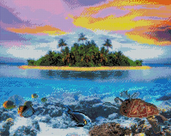 

PaintBoy Алмазная вышивка Черепаший остров UA409, 40x50 см