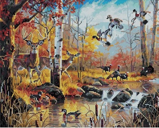 

PaintBoy Алмазная вышивка По следам лесных зверей UA403, 40x50 см