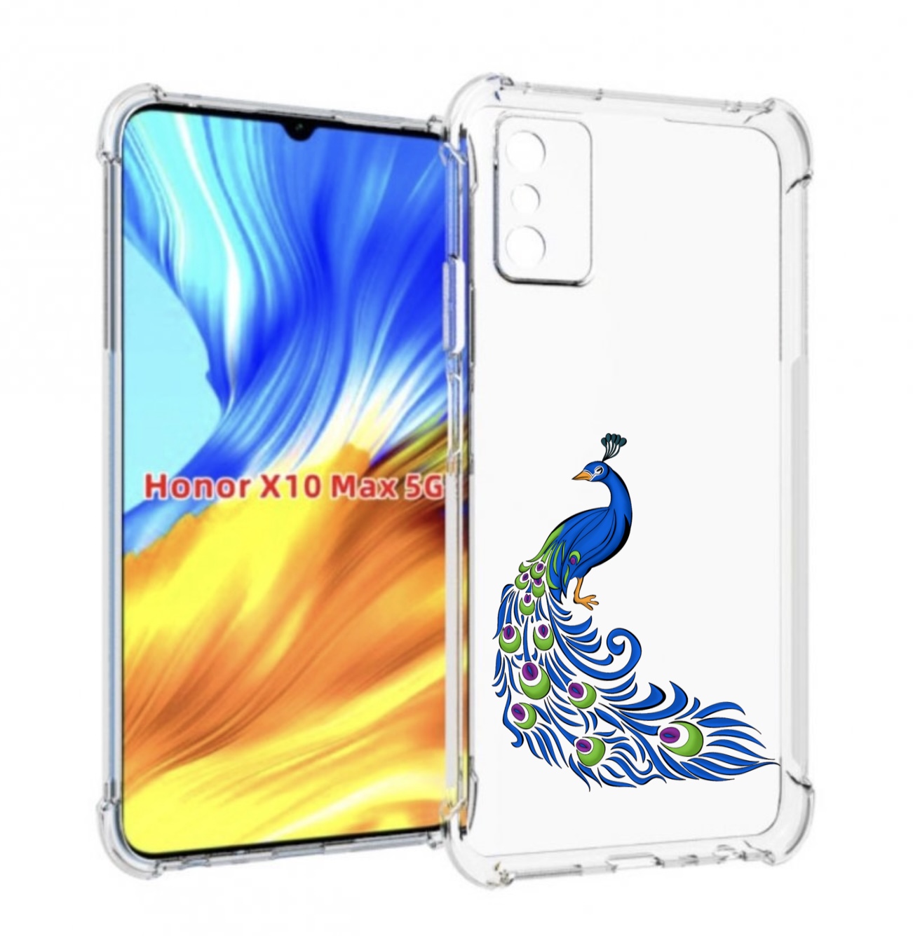 

Чехол MyPads жарптица-голубая для Honor X10 Max, Прозрачный, Tocco