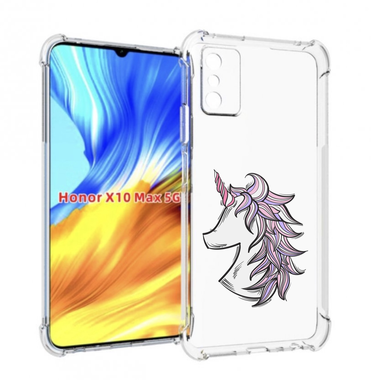 

Чехол MyPads единорог-рисунок для Honor X10 Max, Прозрачный, Tocco
