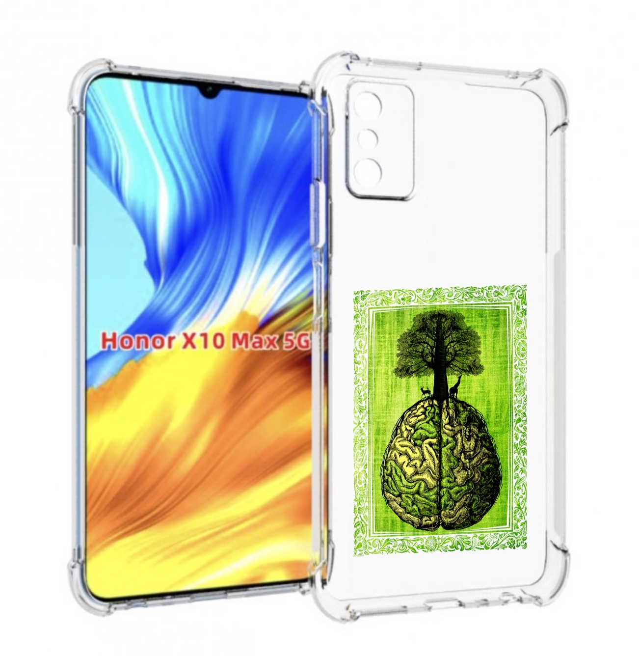 

Чехол MyPads абстракция здоровый мозг для Honor X10 Max, Прозрачный, Tocco