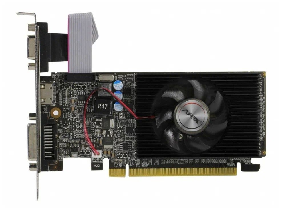 

Видеокарта AFOX NVIDIA GeForce G 210 (AF210-512D3L3-V2), Черный, GeForce G 210