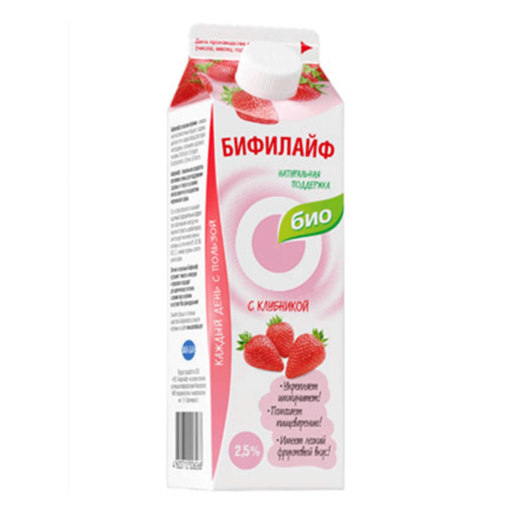 

Продукт кисломолочный Био бифилайф клубника 2.5% 440 г