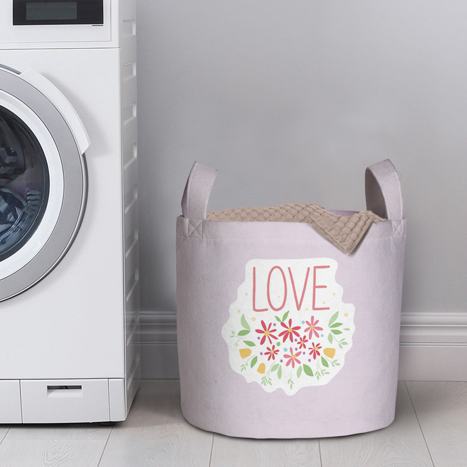 

Корзина для белья в ванную органайзер LOVE 35x35 см, LOVE
