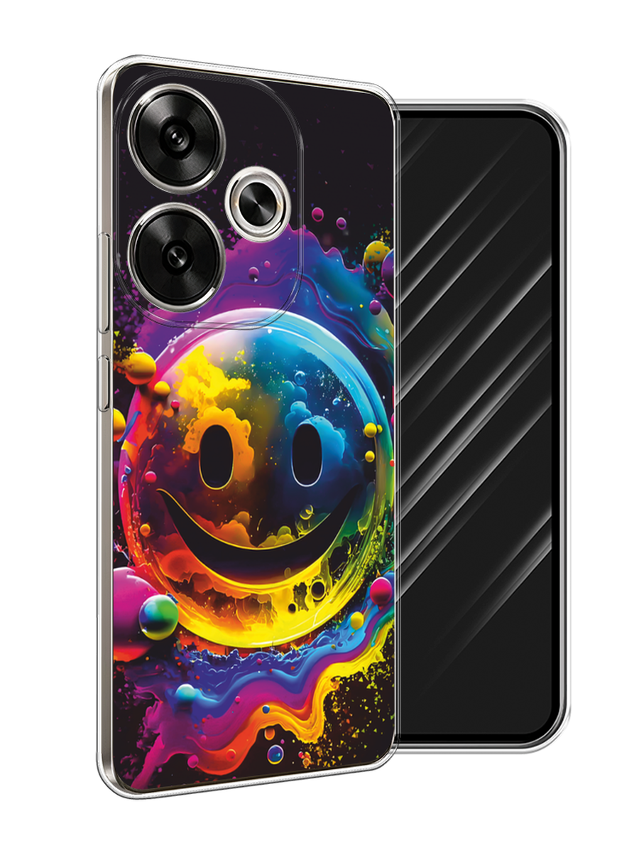 

Чехол Awog на Xiaomi Redmi Turbo 3 "Кислотный смайл", Фиолетовый;желтый;синий, 322150-1
