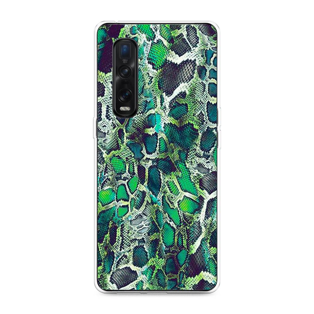 

Чехол Awog на Oppo Find X2 Pro "Зеленая кожа змеи", Разноцветный, 253350-3