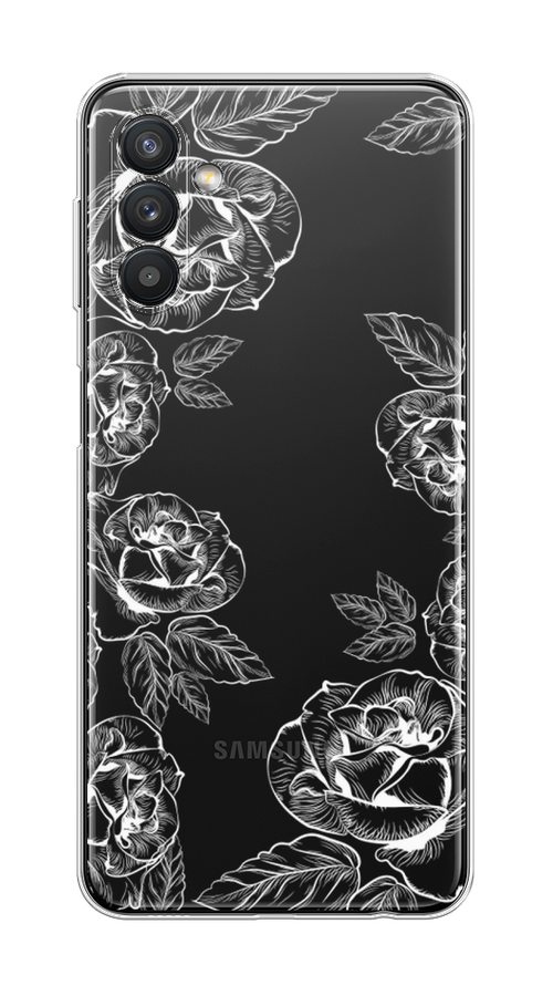 

Чехол на Samsung Galaxy A13 5G "Розы графика", Черный;серый, 2104150-2