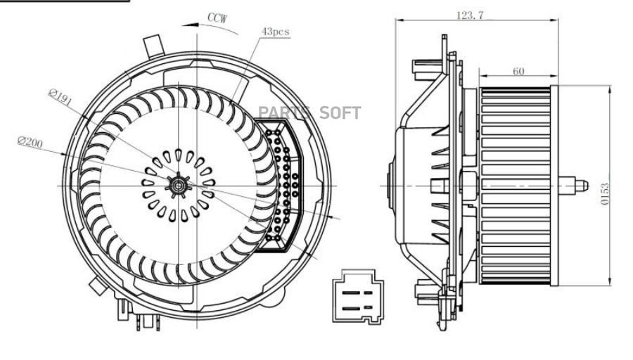 

NRF 34283 Мотор печки отопителя салона