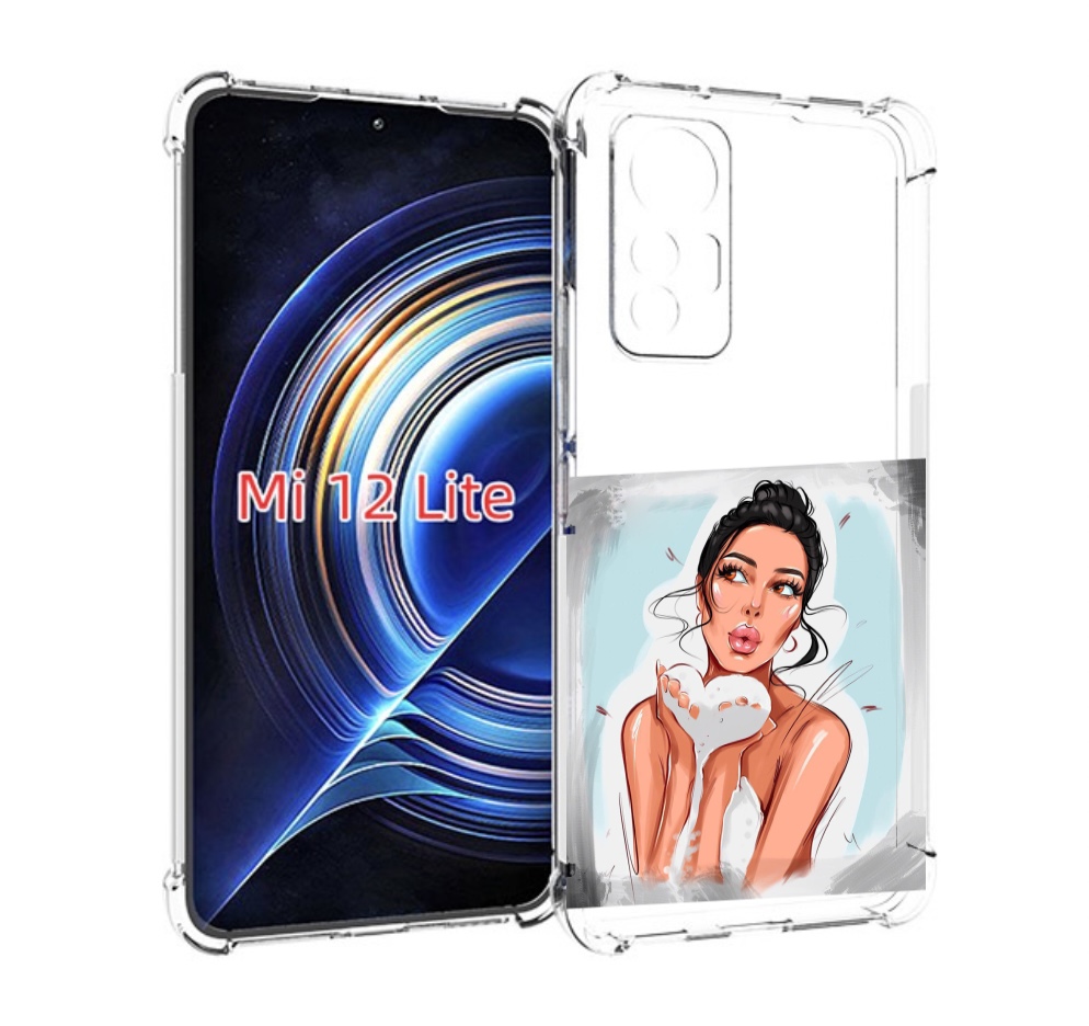 

Чехол MyPads девушка-с-пеной женский для Xiaomi 12 Lite, Прозрачный, Tocco