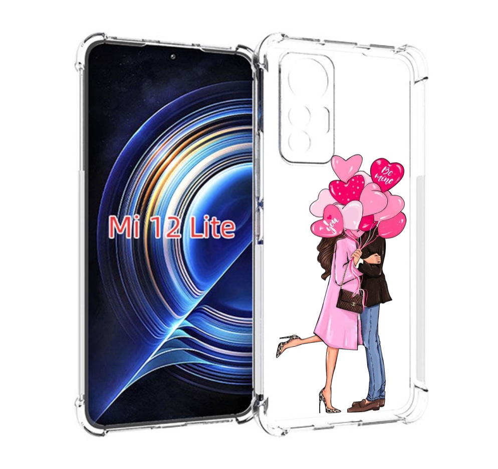 Чехол MyPads девушка-с-парнем-сердечки женский для Xiaomi 12 Lite
