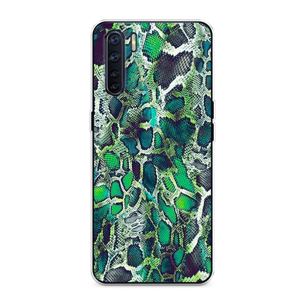 

Чехол Awog на Oppo A91/Reno 3 "Зеленая кожа змеи", Разноцветный, 254250-3