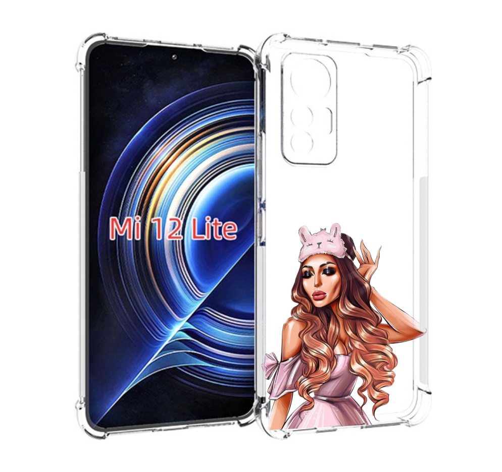 

Чехол MyPads девушка-с-маской-для-сна женский для Xiaomi 12 Lite, Прозрачный, Tocco