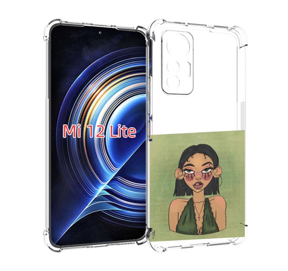 

Чехол MyPads девушка-с-каре-и-тату для Xiaomi 12 Lite, Прозрачный, Tocco