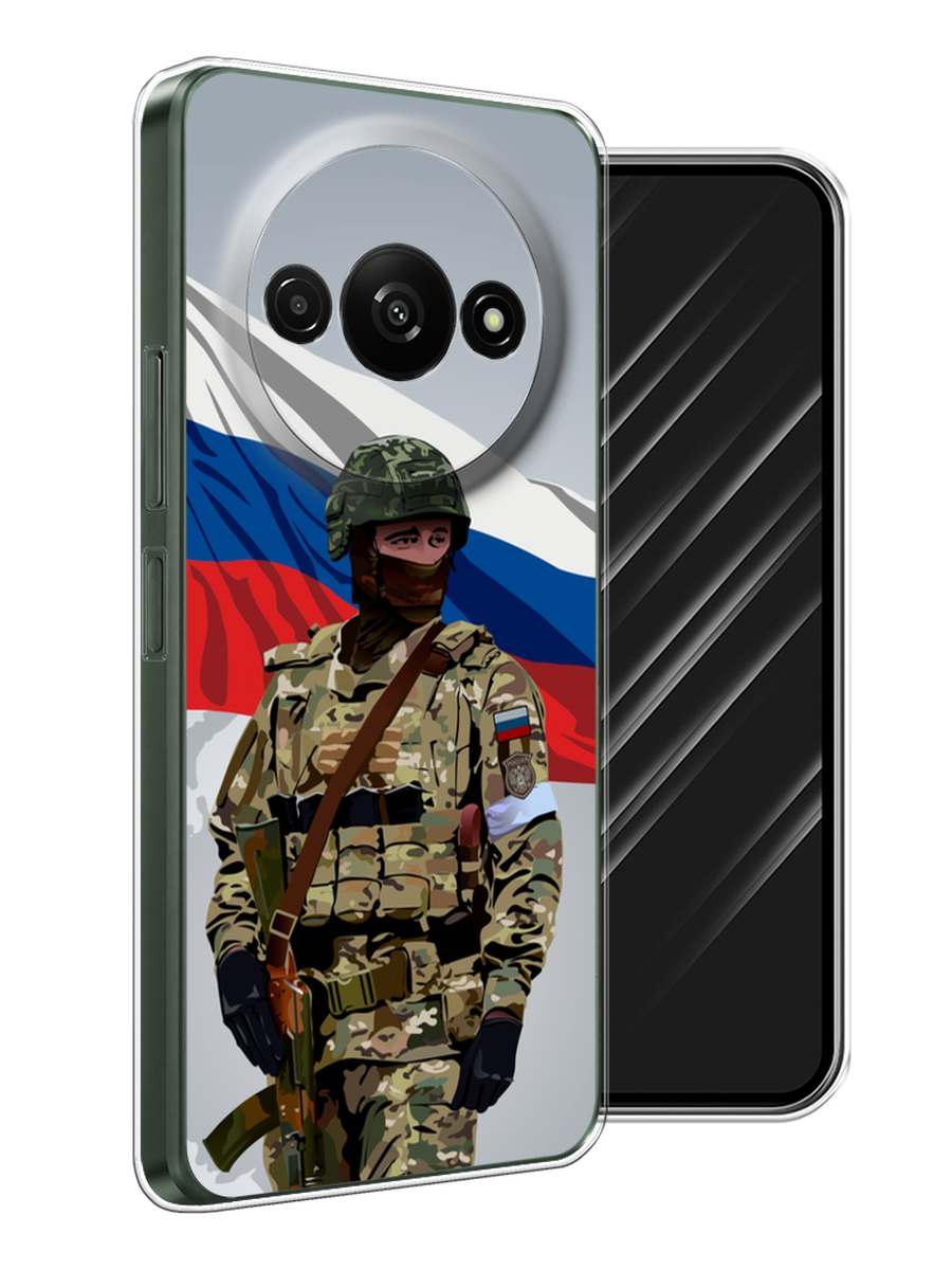 

Чехол Awog на Redmi A3 "Солдат с флагом", Белый;синий;красный;зеленый, 321250-1