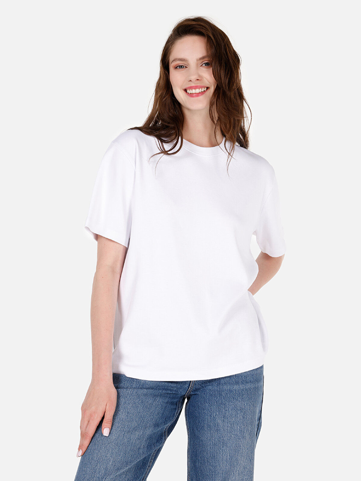 

Футболка женская Colin's CL1070206 белая S, Белый, CL1070206