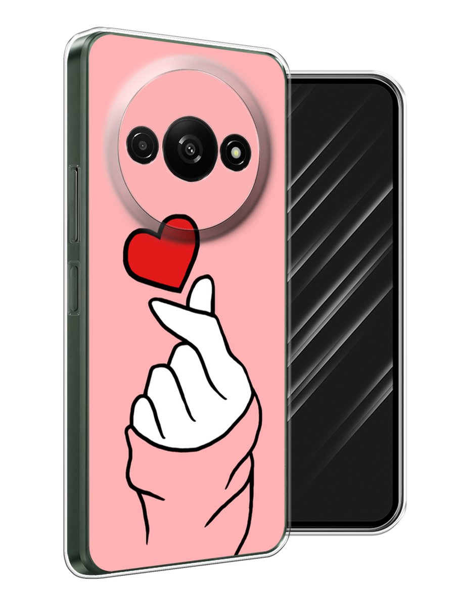 

Чехол Awog на Redmi A3 "Милое сердечко", Белый;красный;черный, 321250-1