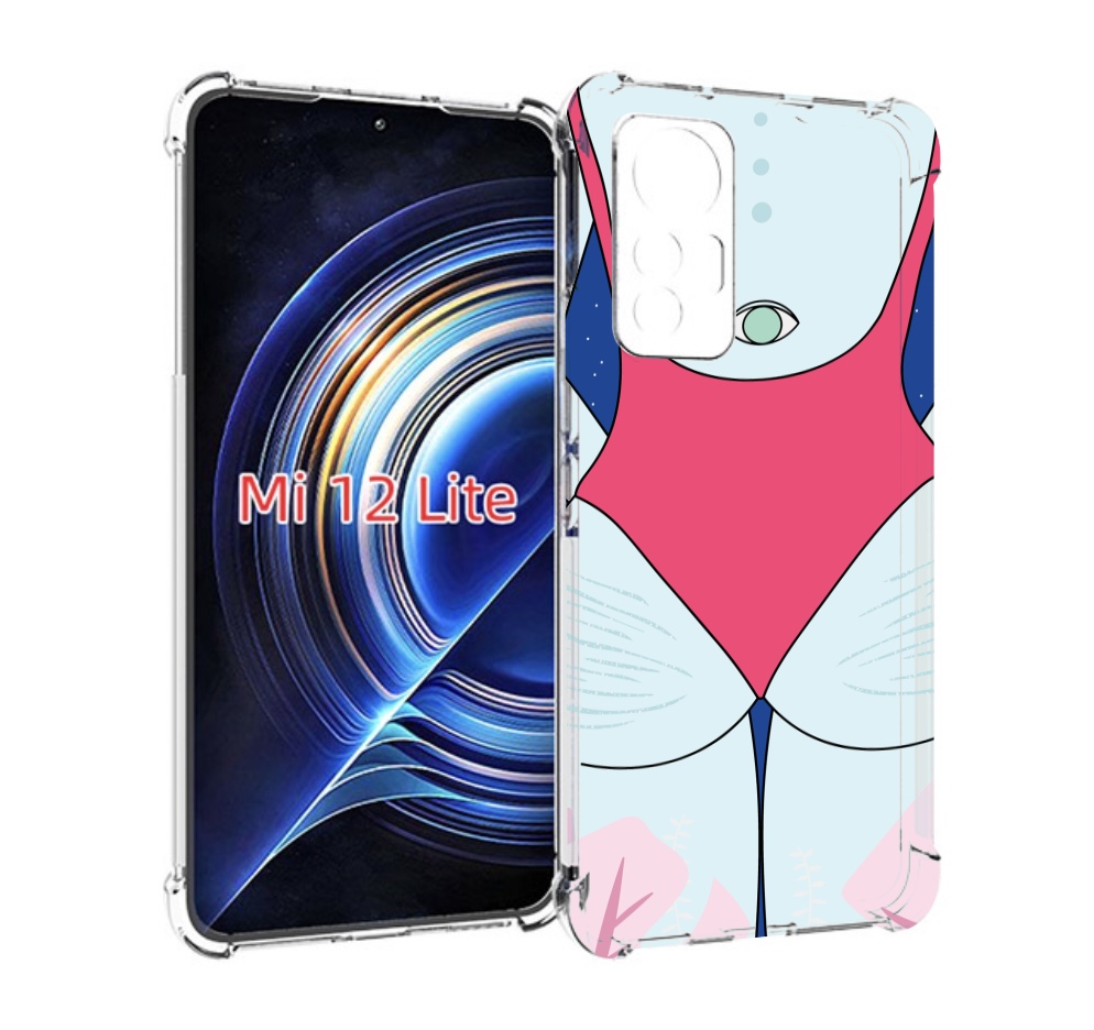 

Чехол MyPads девушка-с-глазом-на-спине для Xiaomi 12 Lite, Прозрачный, Tocco