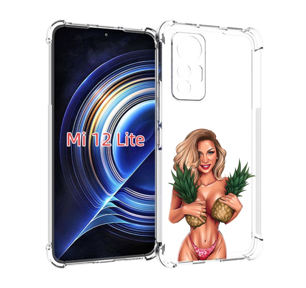 

Чехол MyPads девушка-с-ананасами женский для Xiaomi 12 Lite, Прозрачный, Tocco