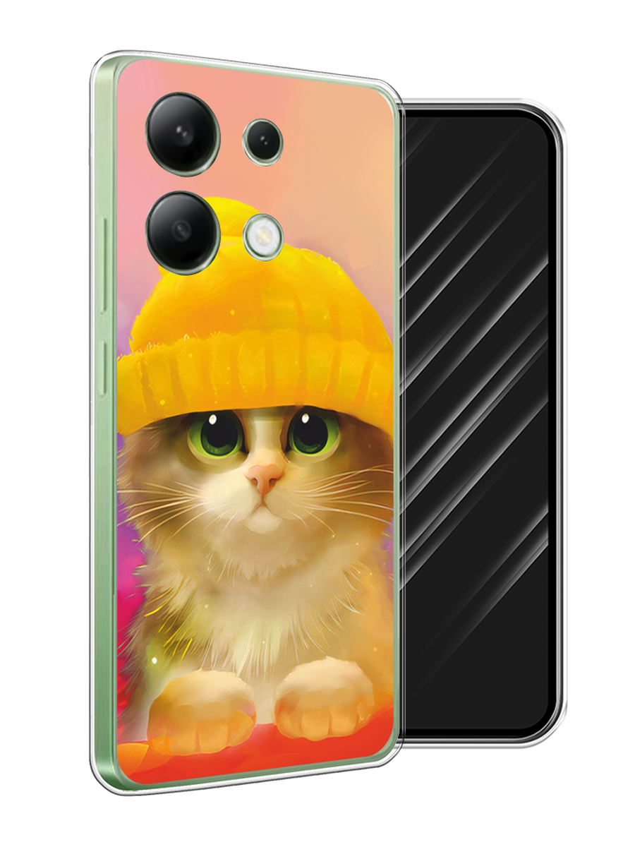 

Чехол Awog на Xiaomi Redmi Note 13 4G (Global) "Котенок в желтой шапке", Желтый, 321050-1