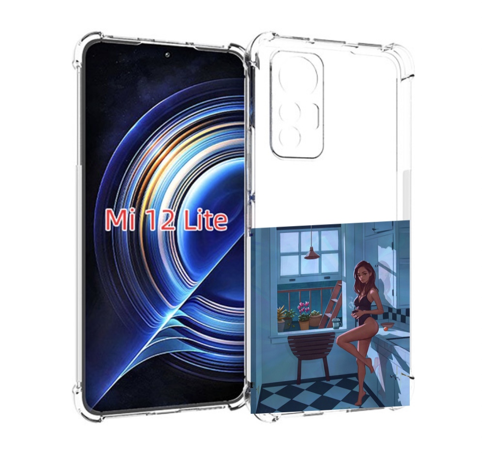 

Чехол MyPads девушка-на-кухне для Xiaomi 12 Lite, Прозрачный, Tocco