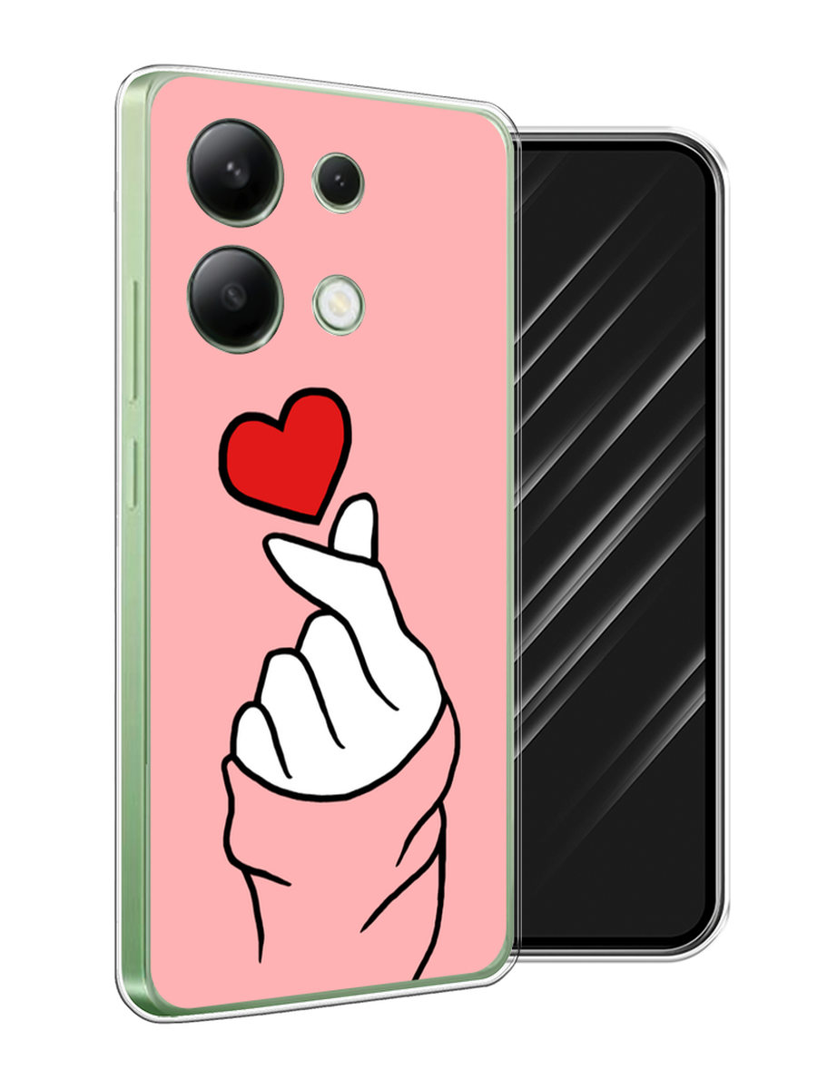 

Чехол Awog на Xiaomi Redmi Note 13 4G (Global) "Милое сердечко", Белый;красный;черный, 321050-1