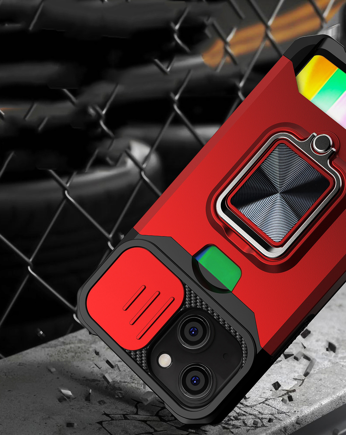 

Противоударный чехол Сard Reader Case для iPhone 13 Mini ,красный, 394853390